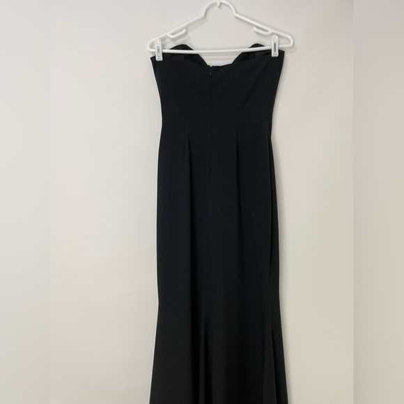 Michelle Mason Strapless Bustier Cutout Maxi Gown Black Size 4 - Picture 7 of 12